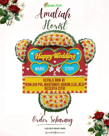 Papan Bunga Pernikahan Kubung